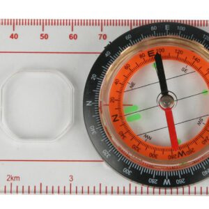Klasická turistická buzola 120 mm dlouhá.