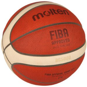Míč z pravé kůže homologovaný FIBA pro nejvyšší soutěže.