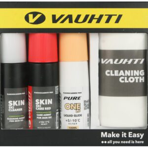 Sada pro běžkaře se skin pásy doplněná a nejpoužívanější skluzný vosk z řady PURE.