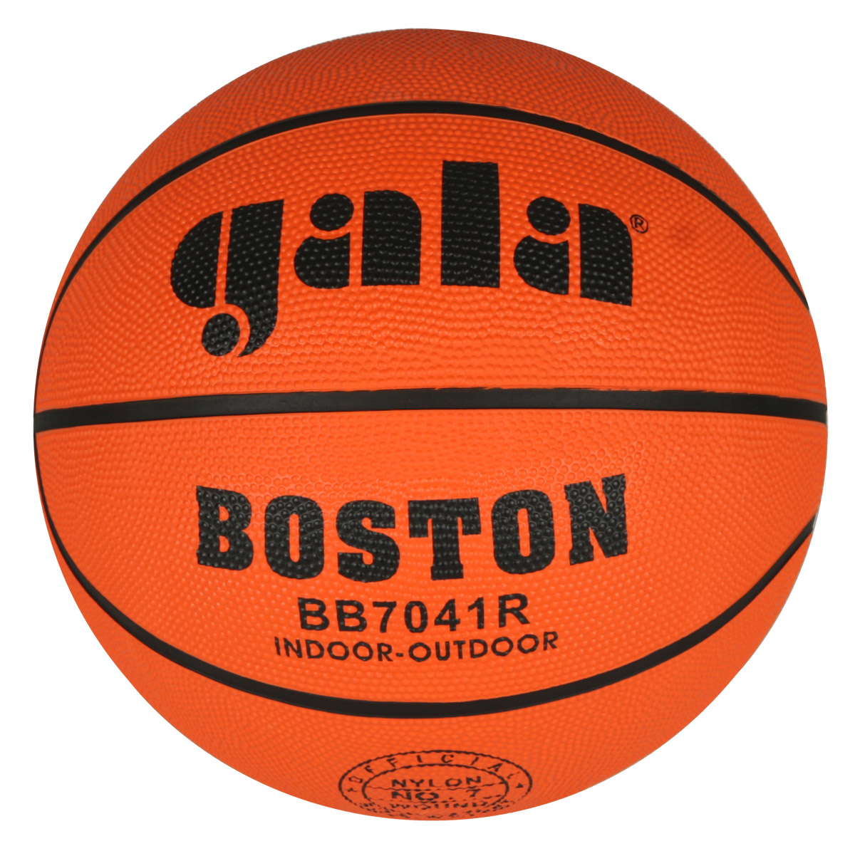 Odolný gumový basketbalový míč do haly i na ven. Velikost 7.