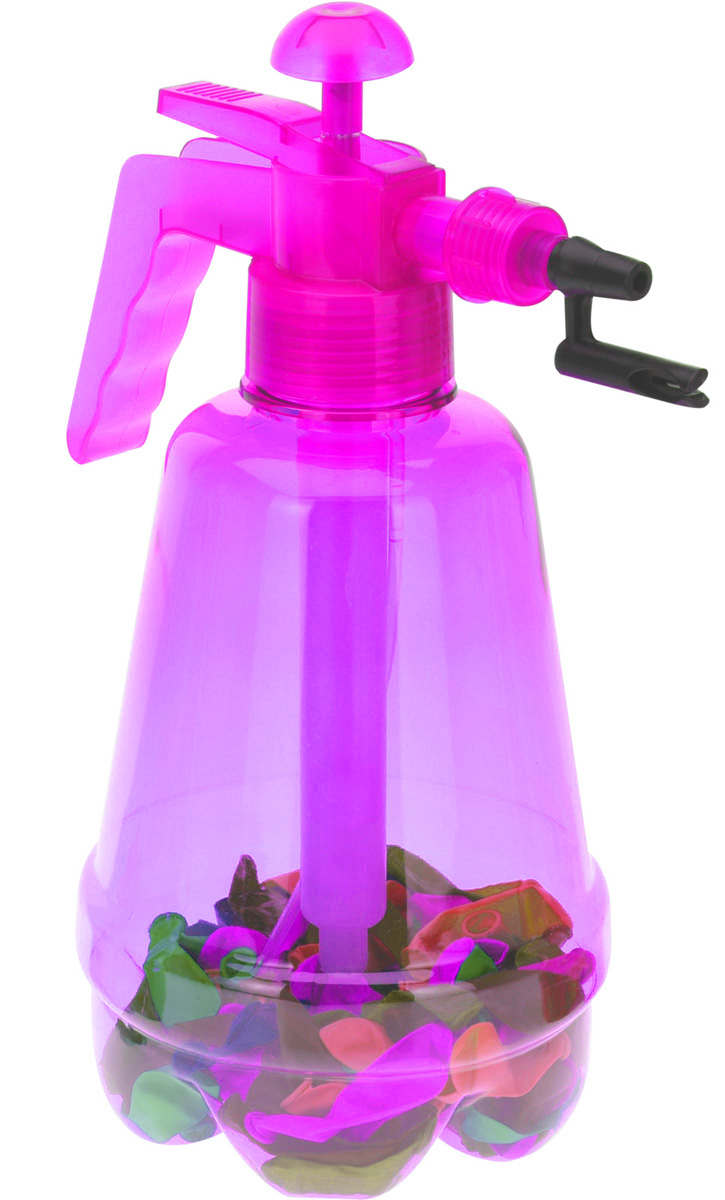 Ruční pumpa pro plnění házecích míčků vodou.