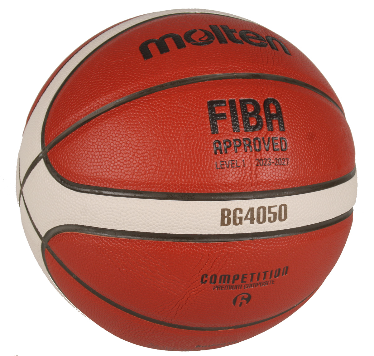 Basketbalový míč z umělé kůže pro ženy. Velikost 6.