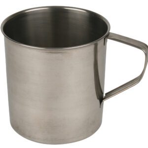 Nerezový hrnek s ouškem.
