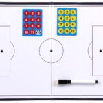 Zavírací magnetická taktická tabule pro trenéra fotbalu. 42 x 27 cm