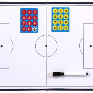 Zavírací magnetická taktická tabule pro trenéra fotbalu. 42 x 27 cm
