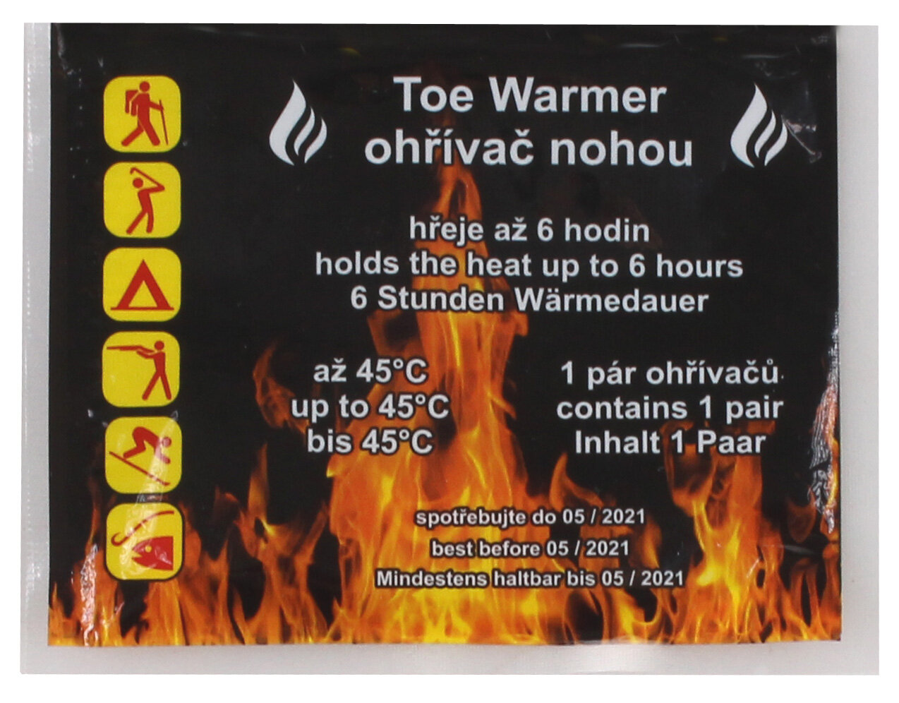 Toe warmer ohřívač nohou