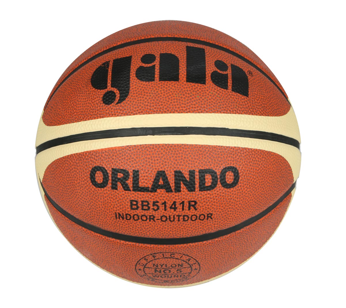 Nylonový basketbalový míč do haly i na ven. Velikost 5