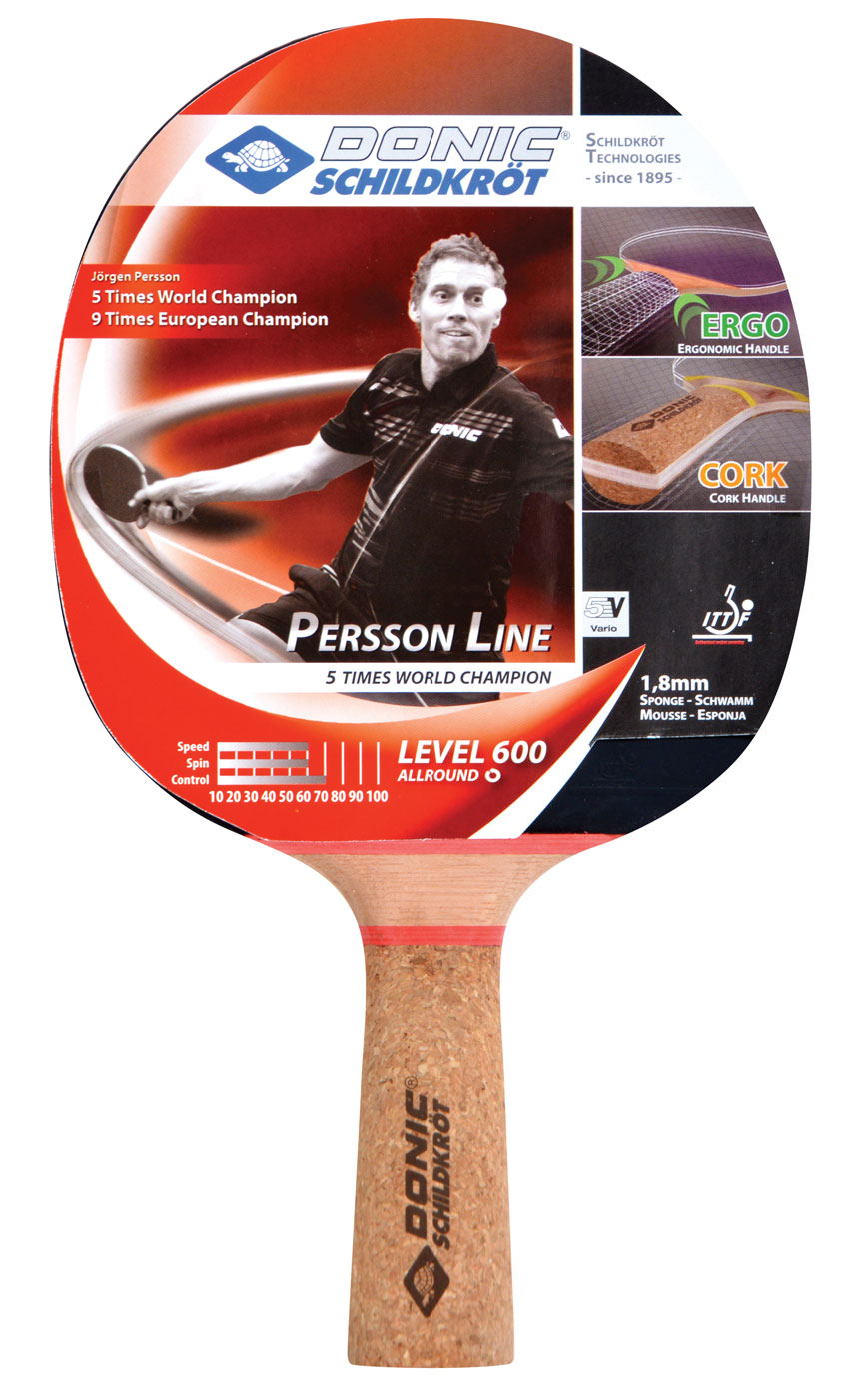 Pálka na stolní tenis s korkovým gripem.