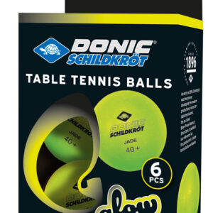 Svítící míče pro stolní tenis.