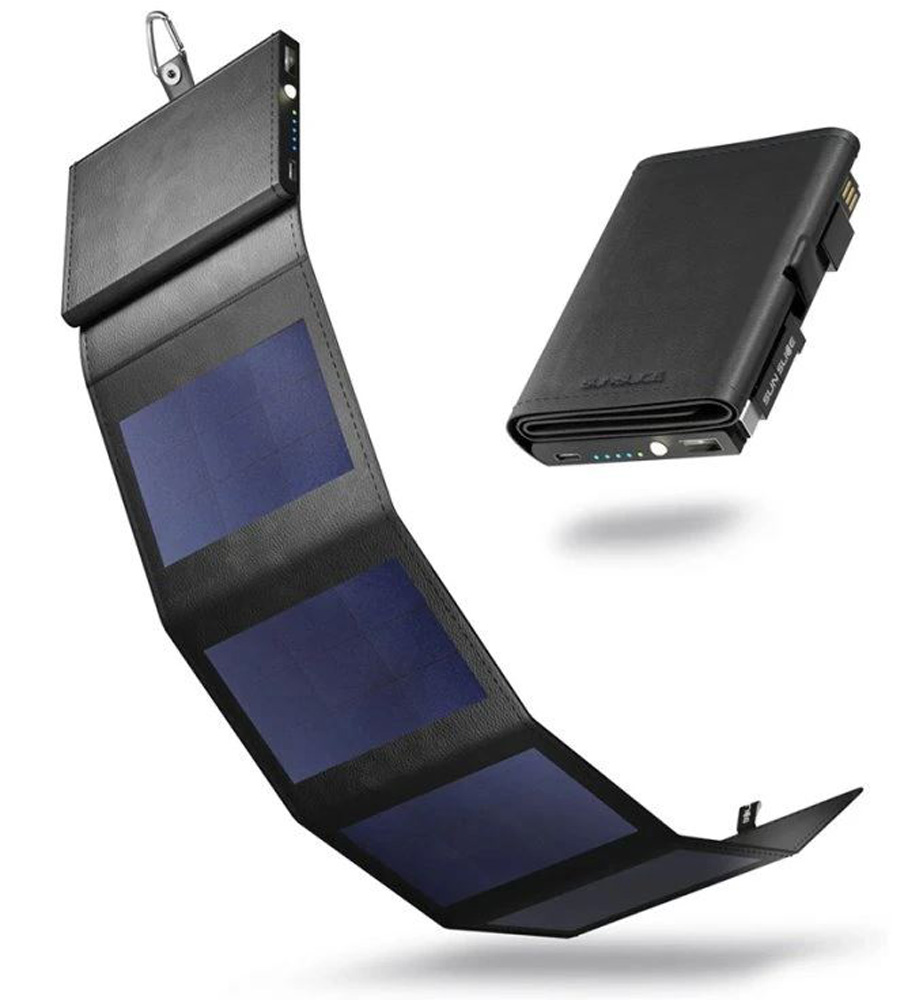 Sluncem nabíjená powerbanka s kapacitou 4.000 mAh.