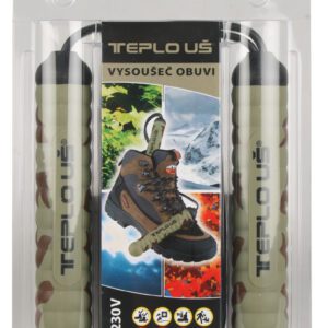 Ohřívač pro vysoušení obuvi v maskáčovém provedení.