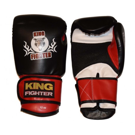 King Fighter Boxerské rukavice BASIC černá/červená váha/velikost: 10