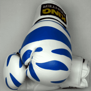King Fighter Dětské boxerské rukavice dalmatine modré váha/velikost: 6 | JustBest.cz