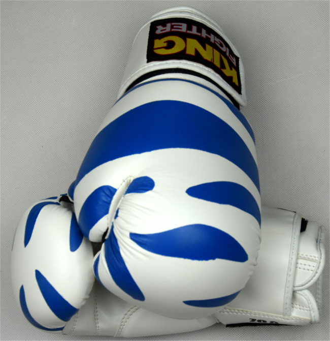 King Fighter Dětské boxerské rukavice dalmatine modré váha/velikost: 6 | JustBest.cz