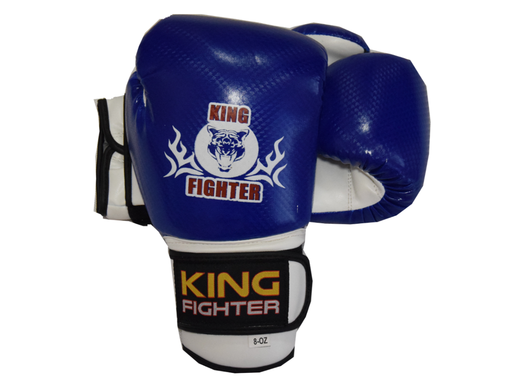 King Fighter Dětské boxerské  rukavice carbon modré váha/velikost: 6