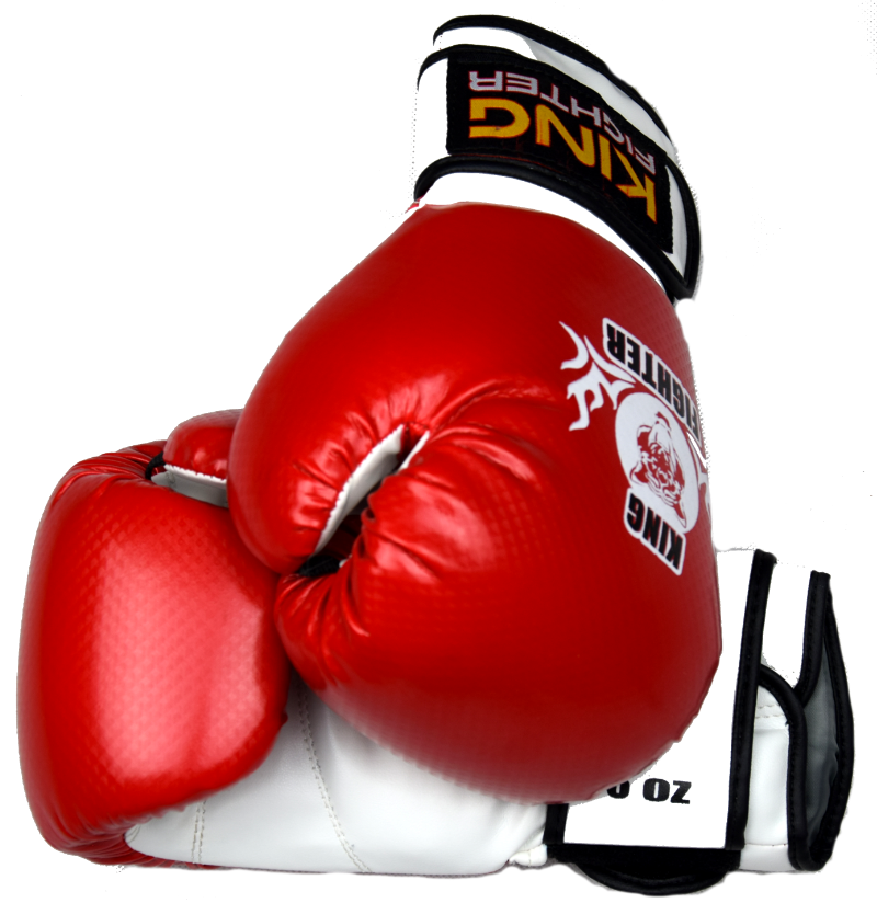 King Fighter Dětské boxerské  rukavice carbon červené váha/velikost: 8 | JustBest.cz