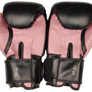 King Fighter Boxerské rukavice BASIC černá/růžová váha/velikost: 12 | JustBest.cz