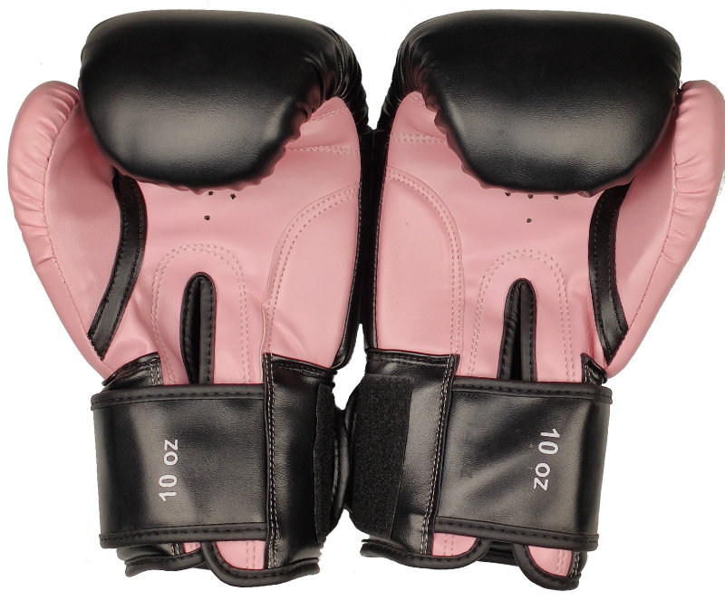 King Fighter Boxerské rukavice BASIC černá/růžová váha/velikost: 10