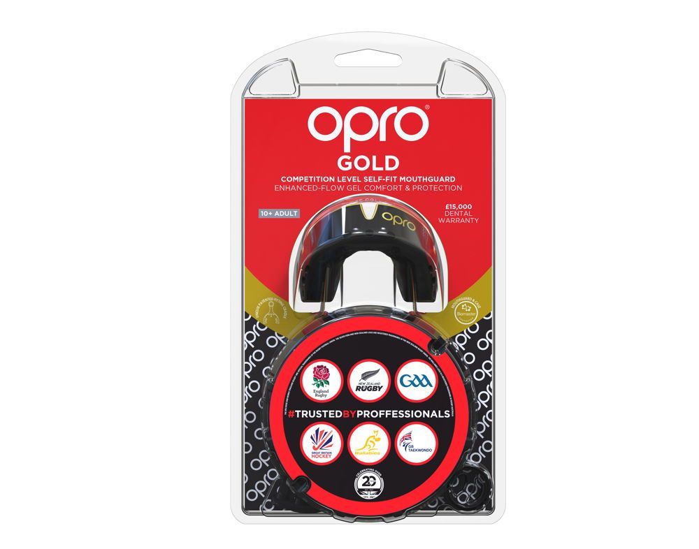 Chrániče zubů OPRO GOLD(černá/zlatá)
