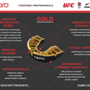 Chrániče zubů OPRO GOLD (bílá/zlatá) | JustBest.cz