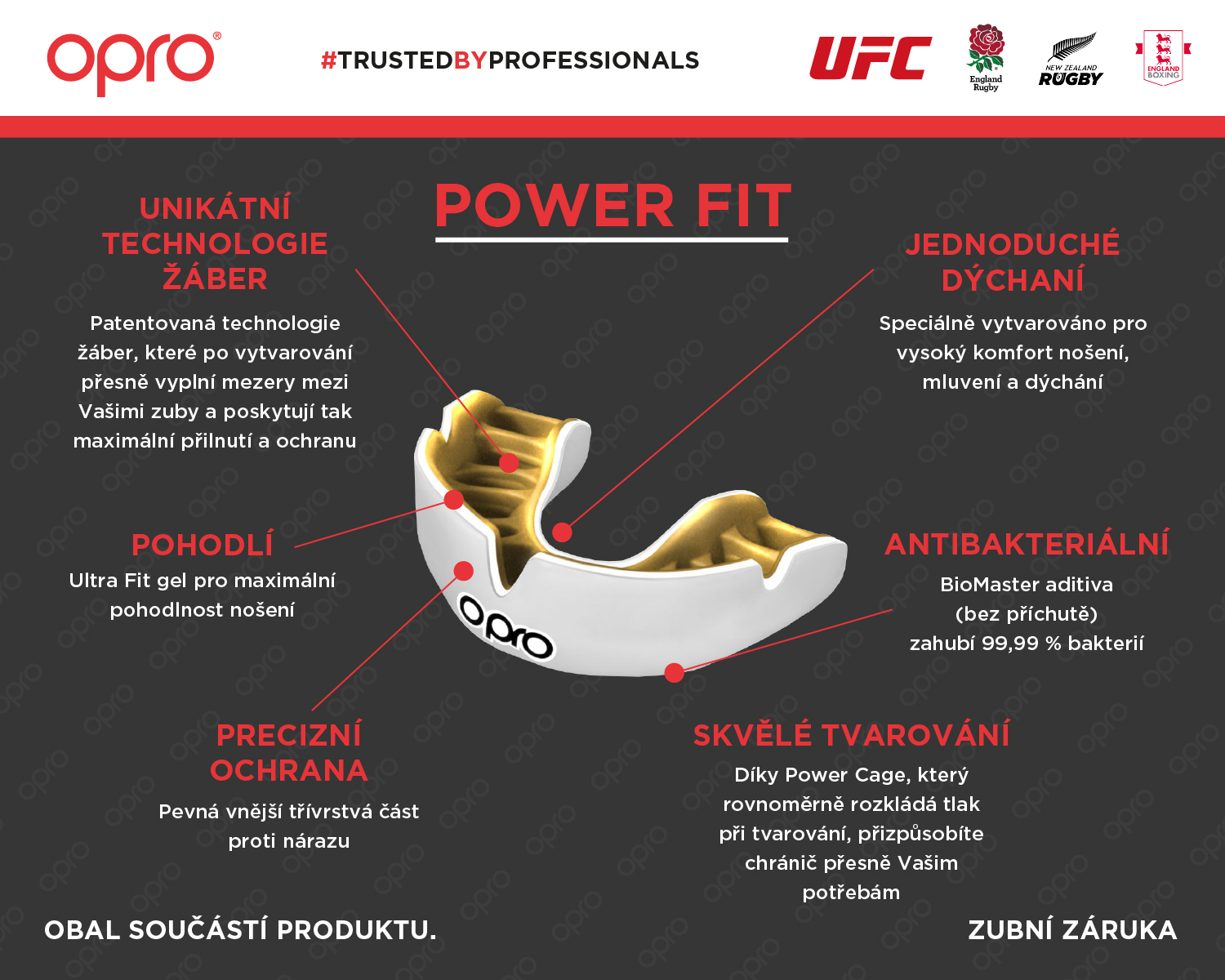 Chrániče zubů OPRO UFC Instant Custom Fit