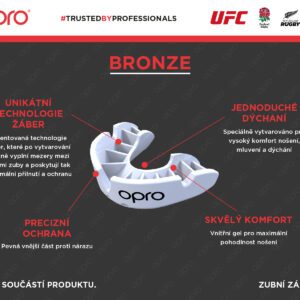 Chrániče zubů OPRO UFC bronze (červená) | JustBest.cz