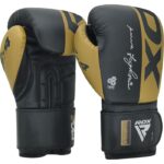 RDX Boxerské rukavice F4 (zlatá/černá) váha/velikost: 12 | JustBest.cz