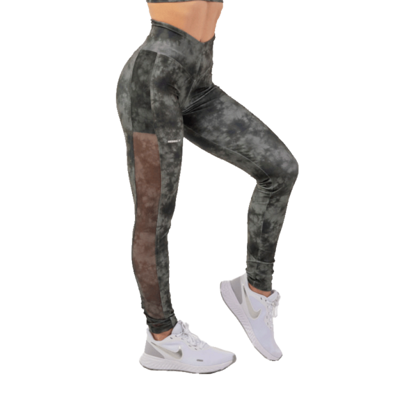 Nebbia Zelené EKO legíny „Breathe“ se síťkou 400 camo green