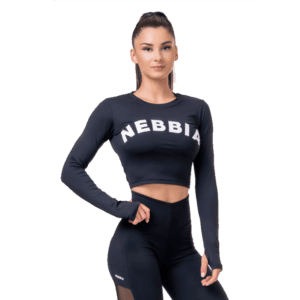 Nebbia SPORTY HERO crop top s dlouhým rukávem 585