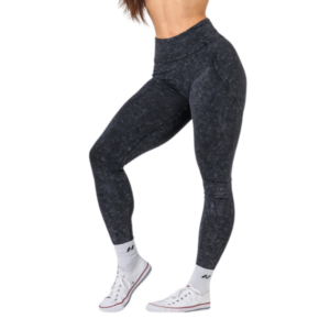 Nebbia Washed legíny s vysokým pasem GYM WARRIOR 776