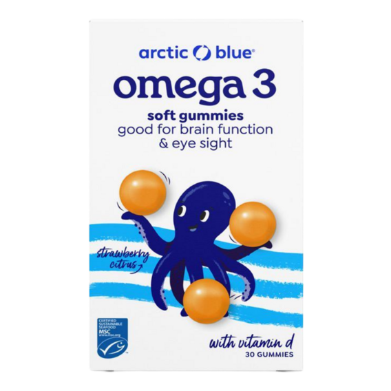 arctic blue® Kids Omega 3 (250mg DHA, 70mg EPA & Vitamin D 200IU)
