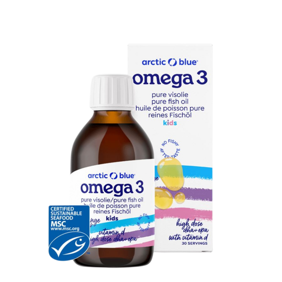 arctic blue® Kids Omega 3 (450mg DHA, 380mg EPA & Vitamin D 400IU)