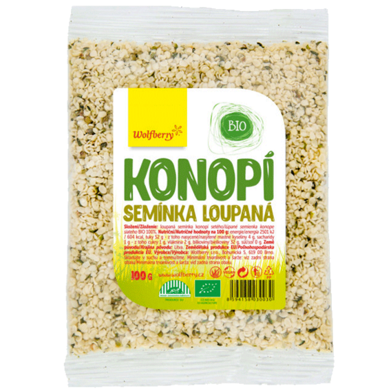 Wolfberry Konopné semínko loupané BIO