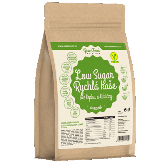 GreenFood Low Sugar Rychlá kaše