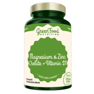 GreenFood Hořčík a Zinek Cheláty + Vitamín D3