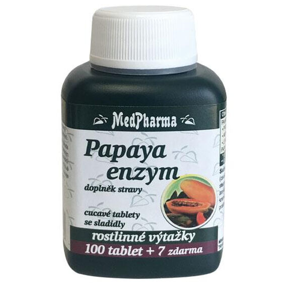 MedPharma Papaya enzym – cucavé pastilky