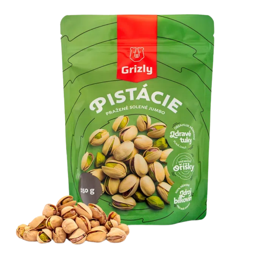 Grizly Pistácie pražené solené Jumbo