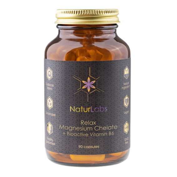 NaturLabs Relax Hořčík chelát bisglycinát + bioaktivní vitamín B6