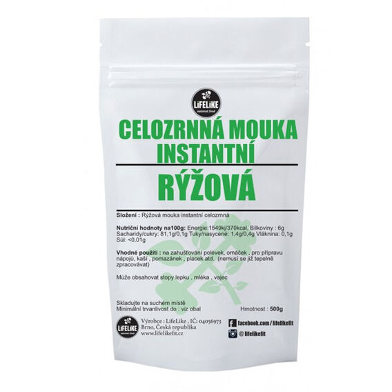 LifeLike Rýžová instantní celozrnná mouka
