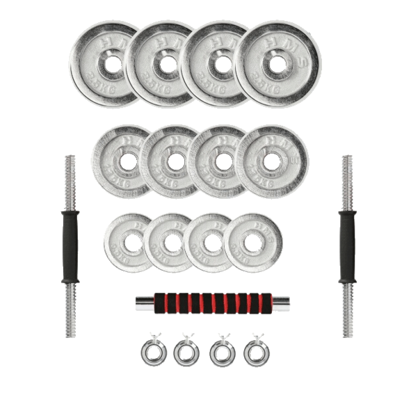 HMS Chromovaný činkový set v kufru STC21 – 21kg