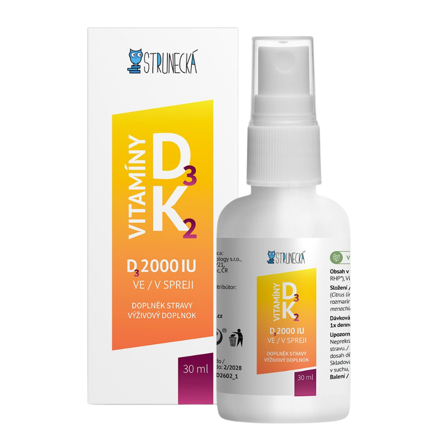 Strunecká Vitamin D3 1000 IU + K2 ve spreji