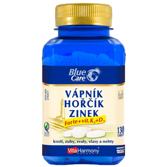 VitaHarmony Vápník Hořčík Zinek Forte + vit. D3 + K2