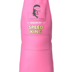Pevná a odolná zástěra na voskování lyží.
