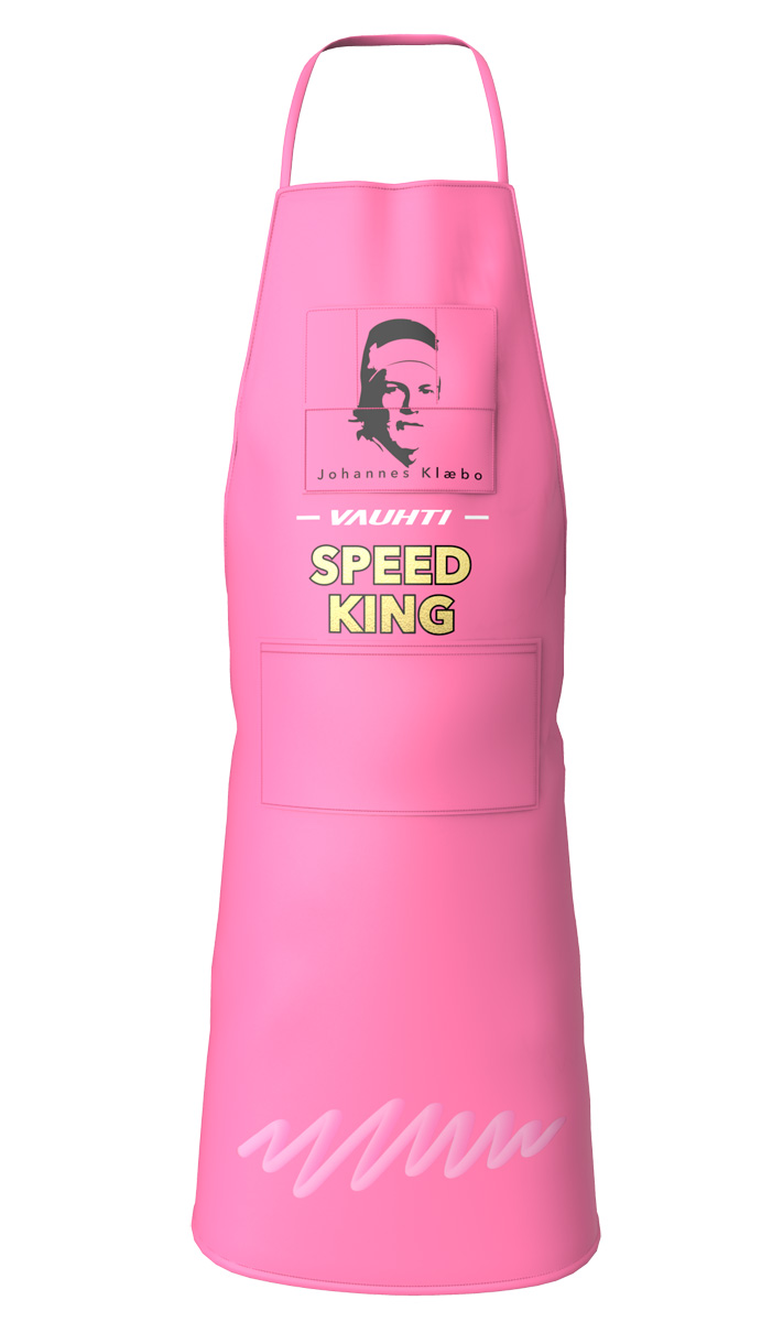 Pevná a odolná zástěra na voskování lyží.