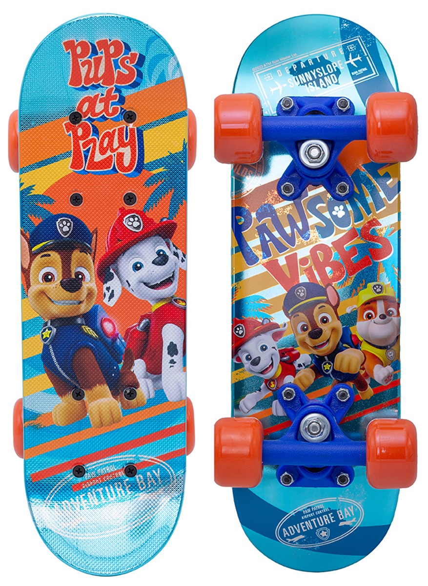 Miniskateboard pro děti ve stylu Tlapkové patroly  s Marshallem a Chasem.