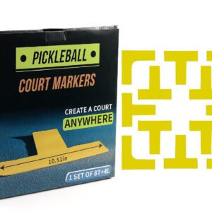 Značky pro vytyčení kurtu na pickleball.