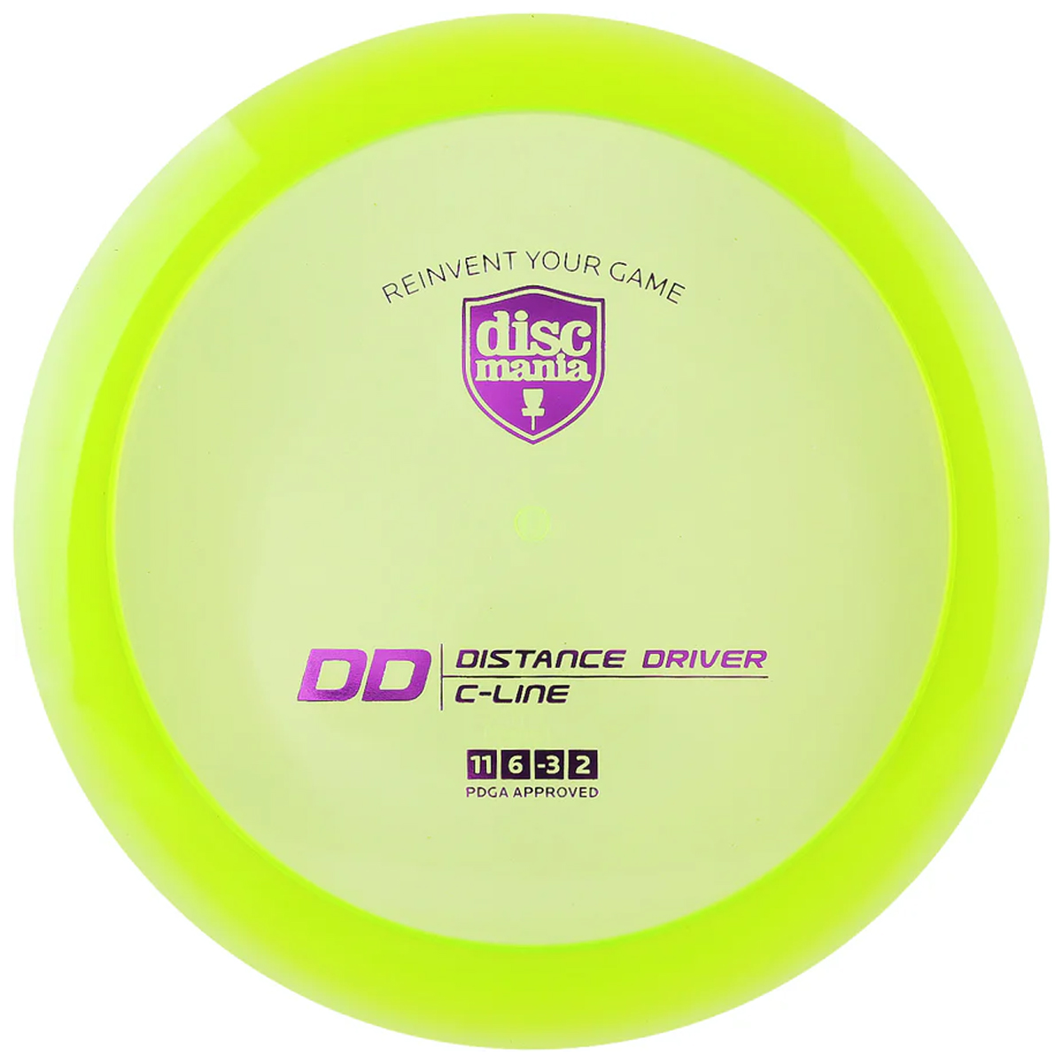 Transparentní rychlý discgolf drive disc 11 - 6 - -3 - 2