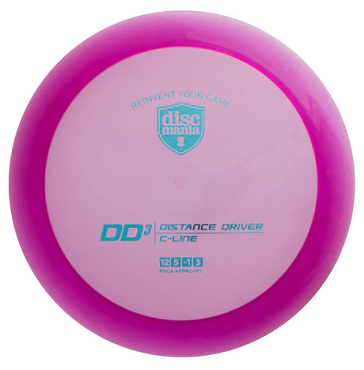 Transparentní rychlý discgolf drive disc 12 - 5 - -1 - 3