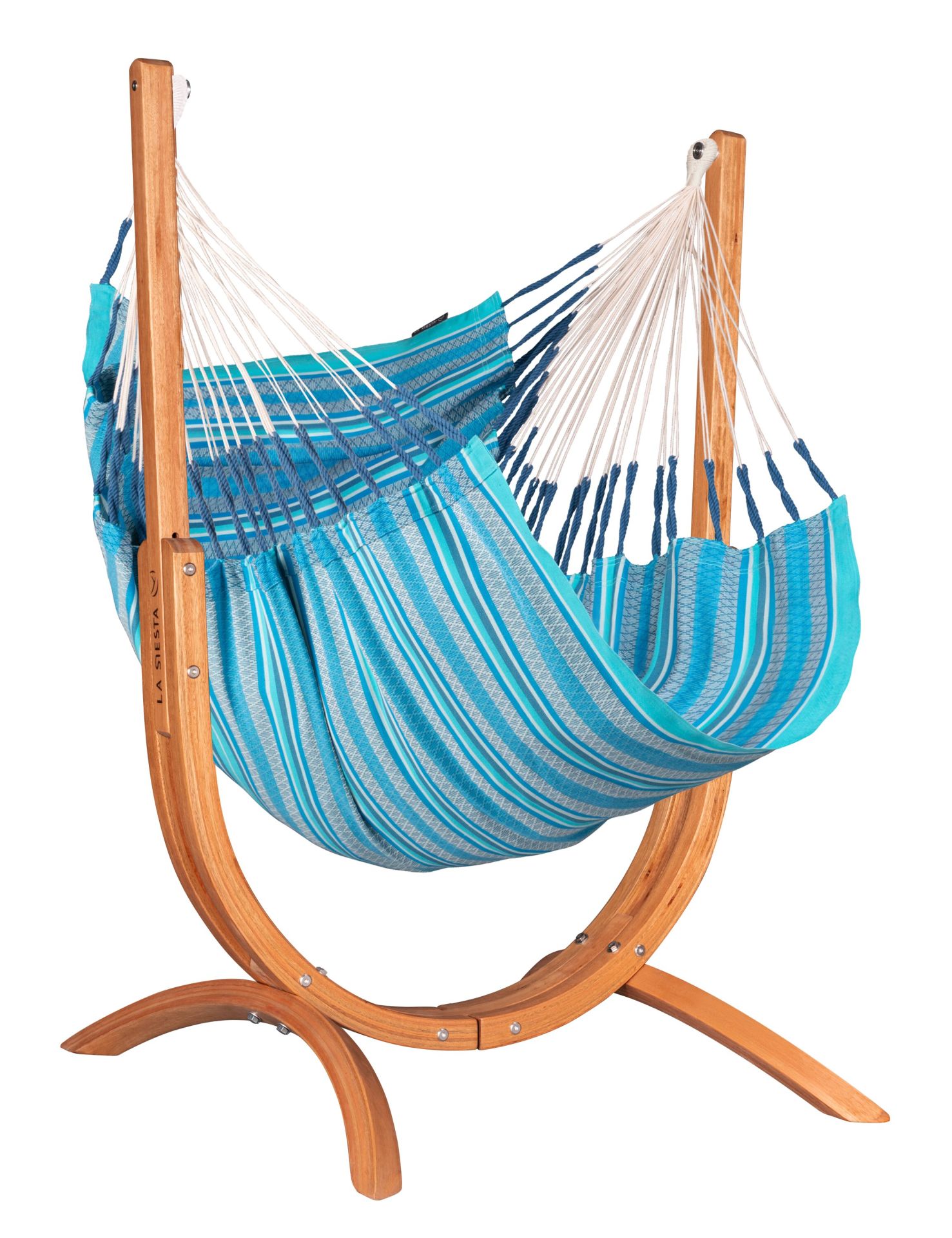 La Siesta Houpací sedačka se stojanem La Siesta Udine Organic Azure – Udine set Organic Azure