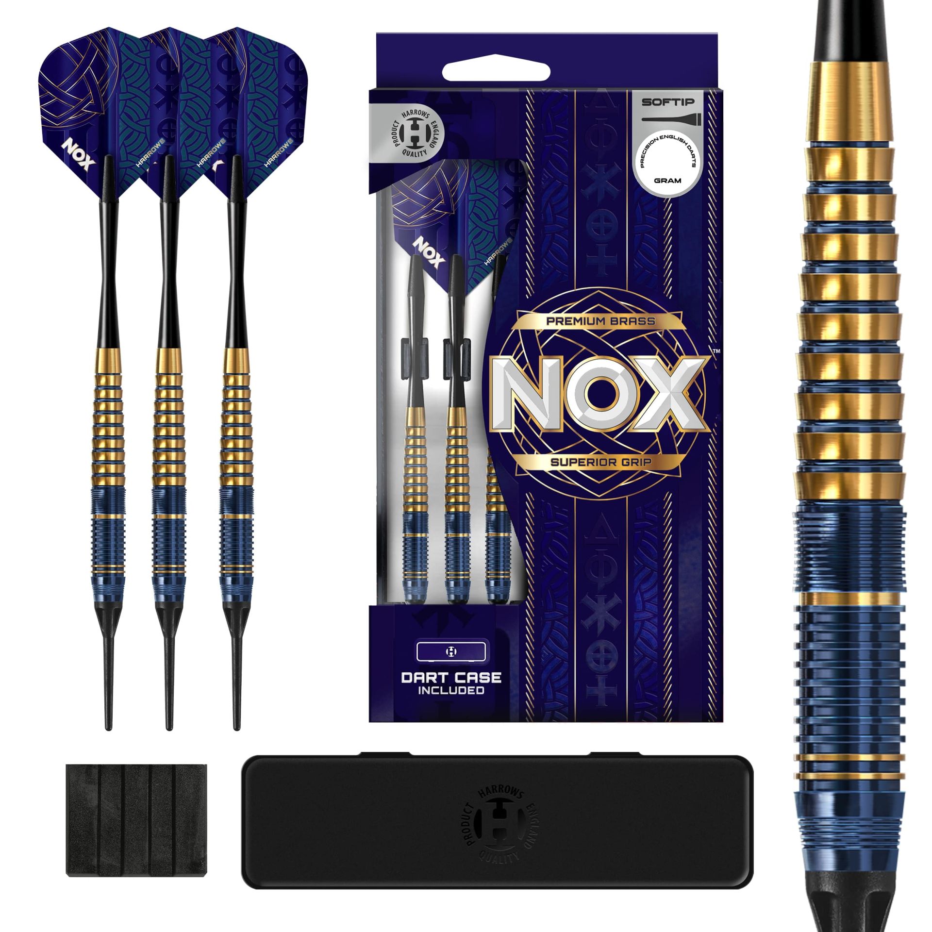 Harrows Šipky Harrows Nox Brass soft 18g – Nox Brass soft 18g